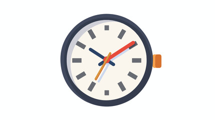 Clock icon in flat style timer on white background.