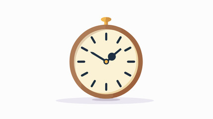 Clock icon in flat style timer on white background.