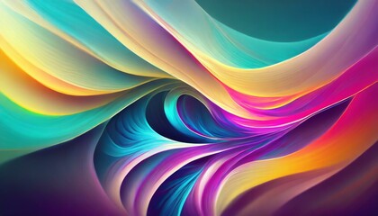Rainbow Ripple: Colorful Gradient Flowing in Fluid Abstract