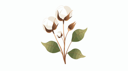 Cotton symbol. Cotton logo. Plant logo. Plant symbol.