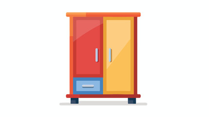 Cupboard flat icon. Element of furniture colored icon