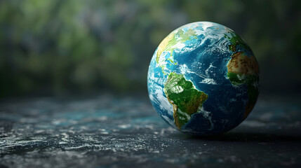 A photo-realistic illustration of the Earth Day symbol for environmental awareness and celebration.