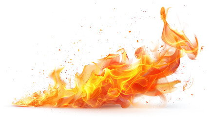 fire and flames isolated on white or transparent png