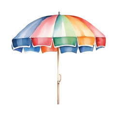 Obraz premium beach umbrella watercolor clipart perfect.