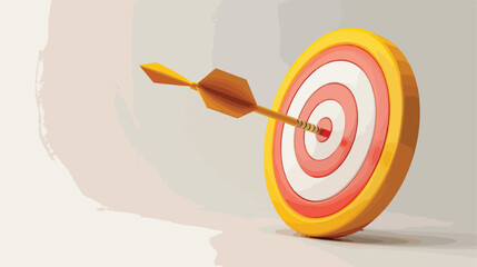 Dart arrow hit the center of target. Business finance