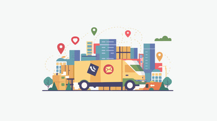 Delivery service Parcel express Delivery app mobile T