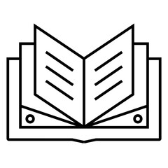 Book icon. Simple book symbol. Vector