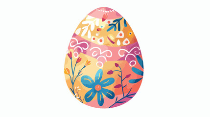 Easter Egg Colorful Illustration Design flat vector 