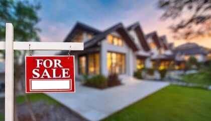 House for sale real estate sign