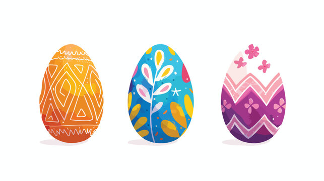 Easter Egg Colorful Illustration Design flat vector 