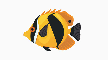 Fish flat vector icon flat vector isolated on white