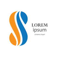 infinite number infinity logo design