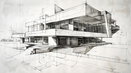 Modern building architectural design