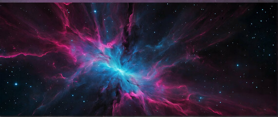 for advertisement and banner as Neon Nebula A neon infused abstract design that mimics the cosmic beauty of a nebula. in abstract digital wallpapers theme ,Full depth of field, high quality ,include c