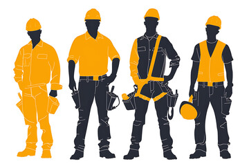 Builders labor on bustling construction site, embodying industriousness, teamwork, and progress in urban development