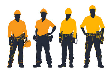 Builders labor on bustling construction site, embodying industriousness, teamwork, and progress in urban development