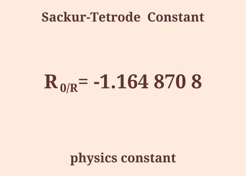 Sackur-Tetrode Constant. Physics constant. Education. Science. Vector illustration.