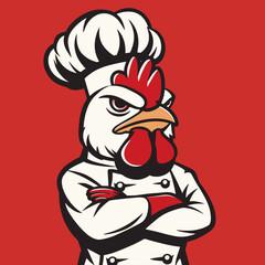 angry chicken cartoon chef