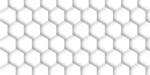 White hexagonal pattern. Abstract hexagon background.