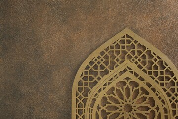 old and brown background Ramadhan , eid mubarak or moslem festive .
