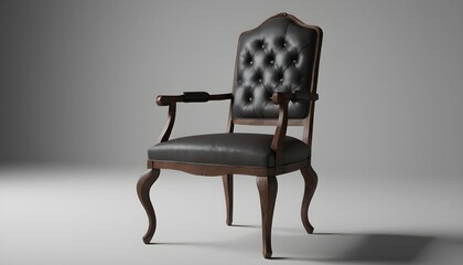 Comfortable armchair on a grey background