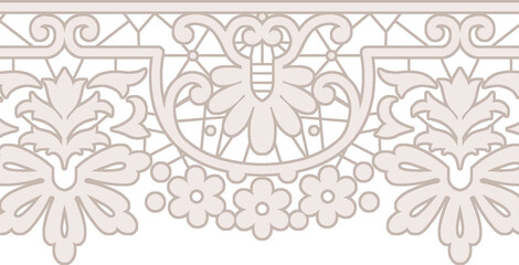degital border design geomatric element baroque ornament paisley ethnic motif geomatric shapes botanical flowers