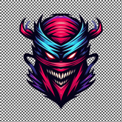 head of villain enemy suitable for T Shirt Design editable design available in PNG