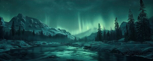 Authentic scenery of Canada's Aurora