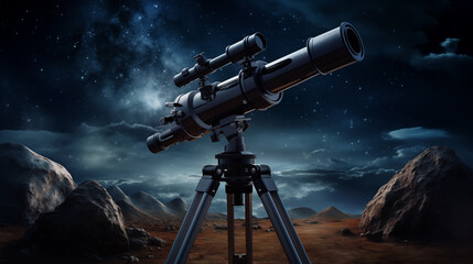 Astronomical telescope for observing stars, planets, Moon, celestial objects in the sky