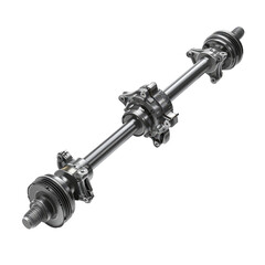 Car front axle shaft isolated on white background