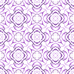 Chevron watercolor pattern. Purple fancy boho