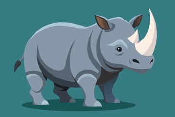 rhino cartoon isolated