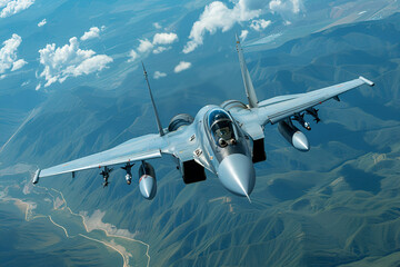 Naklejka na ściany i meble fighter jet doing combat air patrol