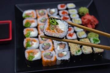 Interactive Sushi Selection with Chopsticks