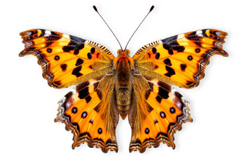 Obraz premium Beautiful Comma butterfly isolated on a white background with clipping path