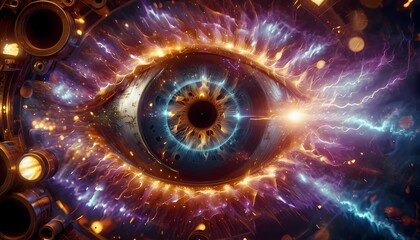 Generative AI.  a close up of an eye. The eye has a lot of detail