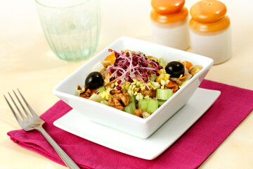 Celery and walnuts salad.