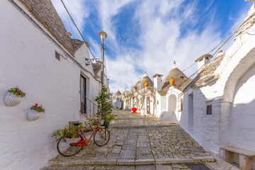 Famous Trulli Houses during a Sunny Day in Alberobello, Puglia, Italy - 778062528