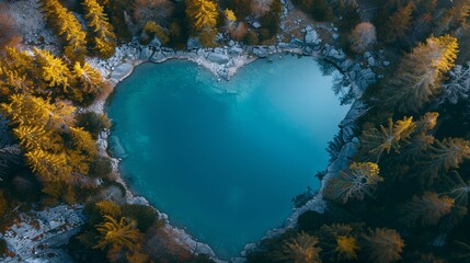love nature concept with heart shape 