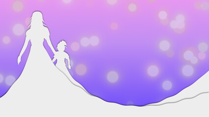 Celebrating mother's Day Loopable Wavy dress Motion Background