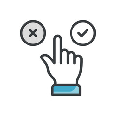 Yes Or No vector icon