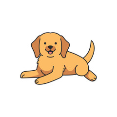 Cute cartoon Labrador Retriever vector illustration