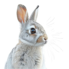 Obraz premium close up portrait of a rabbit's face, generative ai