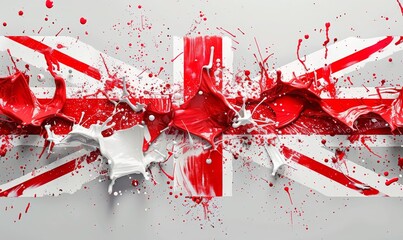 England abstract flag made from paint splashes