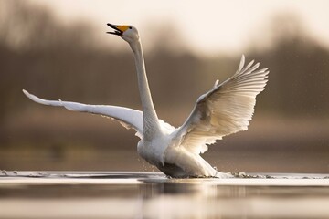 Whooper swans łabędzie krzykliwe