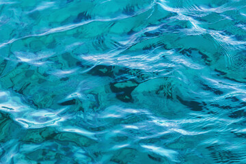 Crystal clear azure waters of the Red Sea, for travel and nature designs