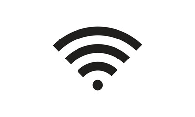 Wifi wireless internet signal flat black icon isolated on transparent background, wi-fi symbol for apps,smartphone,ui,and websites.