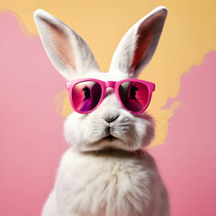 Fototapeta premium sunglasses, 3D, pet, feline, animal, fashion, cool, cute, trendy, stylish, humor, fun, digital art, illustration, rendering, cartoon, playful, character, eyewear