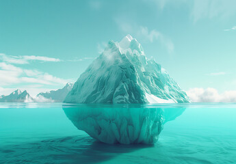 Exploring the Submerged Beauty of an Iceberg