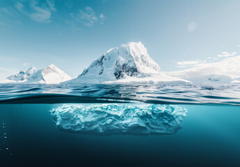 Iceberg Beauty Above and Below the Water